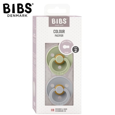 BIBS COLOUR 2-PACK SAGE & CLOUD M Smoczek uspokajający kauczuk Hevea BIBS COLOUR 2-PACK SAGE & CLOUD M Smoczek uspokajający kauczuk Hevea