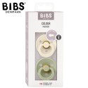 BIBS COLOUR 2-PACK SAGE & IVORY S Smoczek Uspokajający kauczuk Hevea BIBS COLOUR 2-PACK SAGE & IVORY S Smoczek Uspokajający kauczuk Hevea