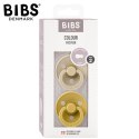 BIBS COLOUR 2-PACK VANILLA & MUSTARD M Smoczek Uspokajający kauczuk Hevea BIBS COLOUR 2-PACK VANILLA & MUSTARD M Smoczek Uspokajający kauczuk Hevea