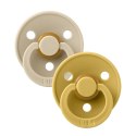 BIBS COLOUR 2-PACK VANILLA & MUSTARD M Smoczek Uspokajający kauczuk Hevea BIBS COLOUR 2-PACK VANILLA & MUSTARD M Smoczek Uspokajający kauczuk Hevea