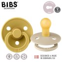BIBS COLOUR 2-PACK VANILLA & MUSTARD S Smoczek Uspokajający kauczuk Hevea BIBS COLOUR 2-PACK VANILLA & MUSTARD S Smoczek Uspokajający kauczuk Hevea