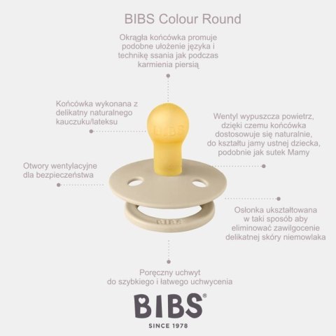 BIBS COLOUR IRON L Smoczek Uspokajający kauczuk Hevea BIBS COLOUR IRON L Smoczek Uspokajający kauczuk Hevea