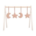 Jollein 4 zabawki interaktywne do stojaka BABYGYM Moon Pale Pink Jollein 4 zabawki interaktywne do stojaka BABYGYM Moon Pale Pink