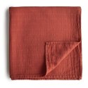 Mushie - otulacz kocyk letni 100% organic cotton Auburn 120 x 120 Mushie - otulacz kocyk letni 100% organic cotton Auburn 120 x 120