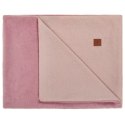 Hi Little One kocyk dwustronny z dzianiny futerkowej i bawełny 95 x 80 cm Baby Pink Hi Little One kocyk dwustronny z dzianiny futerkowej i bawełny 95 x 80 cm Baby Pink