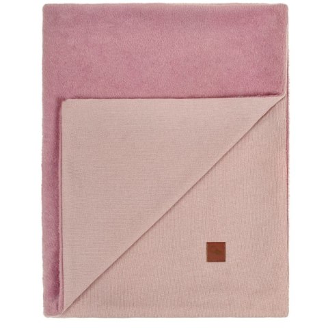 Hi Little One kocyk dwustronny z dzianiny futerkowej i bawełny 95 x 80 cm Baby Pink Hi Little One kocyk dwustronny z dzianiny futerkowej i bawełny 95 x 80 cm Baby Pink