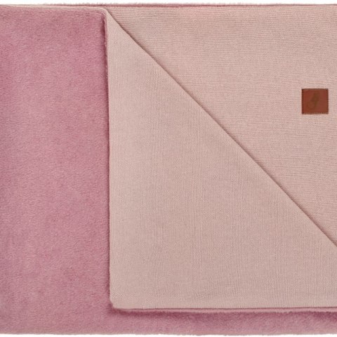 Hi Little One kocyk dwustronny z dzianiny futerkowej i bawełny 95 x 80 cm Baby Pink Hi Little One kocyk dwustronny z dzianiny futerkowej i bawełny 95 x 80 cm Baby Pink