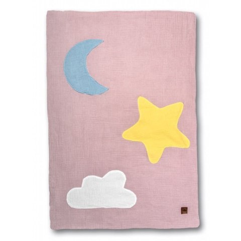 Hi Little One kołderka mata do zabawy z oddychającej organicznej BIO bawełny DAY & NIGHT Baby Pink Hi Little One kołderka mata do zabawy z oddychającej organicznej BIO bawełny DAY & NIGHT Baby Pink