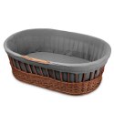 Hi Little One kosz Mojżesza wiklinowy wysoki ze stelażem + liner + materac + prześcieradło 5in1 GREY Hi Little One kosz Mojżesza wiklinowy wysoki ze stelażem + liner + materac + prześcieradło 5in1 GREY