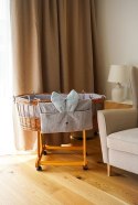 Hi Little One kosz Mojżesza wiklinowy wysoki ze stelażem + liner + materac + prześcieradło 5in1 GREY Hi Little One kosz Mojżesza wiklinowy wysoki ze stelażem + liner + materac + prześcieradło 5in1 GREY