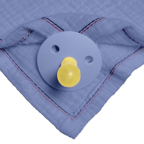 Hi Little One śliniak bandana z zawieszką na smoczek BIO bawełna Sky Blue Hi Little One śliniak bandana z zawieszką na smoczek BIO bawełna Sky Blue
