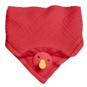 Hi Little One śliniak bandana z zawieszką na smoczek BIO bawełna Strawberry Hi Little One śliniak bandana z zawieszką na smoczek BIO bawełna Strawberry