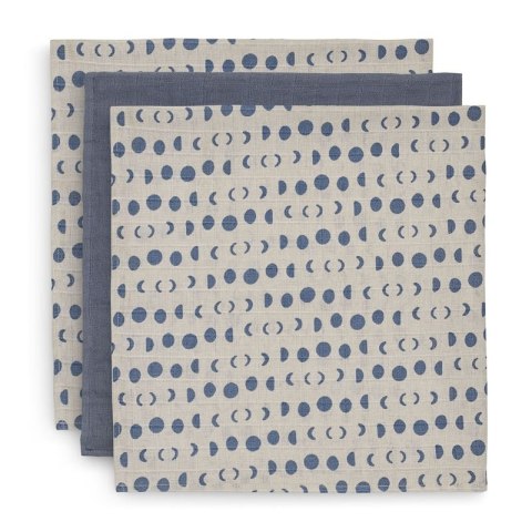 Jollein 3 pieluszki niemowlęce Hydrophilic 70x70 cm Księżyce MOONLIGHT Jollein 3 pieluszki niemowlęce Hydrophilic 70x70 cm Księżyce MOONLIGHT