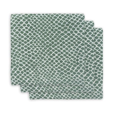 Jollein 3 pieluszki niemowlęce Hydrophlic 70x70 cm SNAKE Ash Green Jollein 3 pieluszki niemowlęce Hydrophlic 70x70 cm SNAKE Ash Green