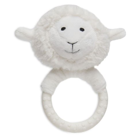 Jollein gryzakiem silikonowym z grzechotką Owieczka LAMB FARM Jollein gryzakiem silikonowym z grzechotką Owieczka LAMB FARM
