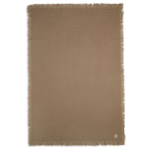Jollein kocyk do wózka fotelika i kołyski muślinowy 100x75 cm FRINGE Biscuit Jollein kocyk do wózka fotelika i kołyski muślinowy 100x75 cm FRINGE Biscuit
