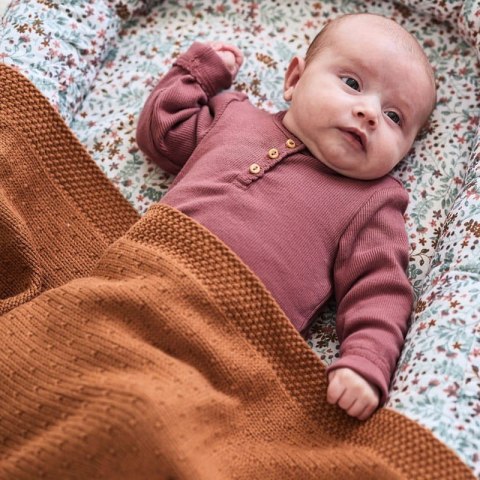 Jollein kocyk do wózka fotelika i kołyski tkany 100x75 cm BLISS KNIT Caramel Jollein kocyk do wózka fotelika i kołyski tkany 100x75 cm BLISS KNIT Caramel