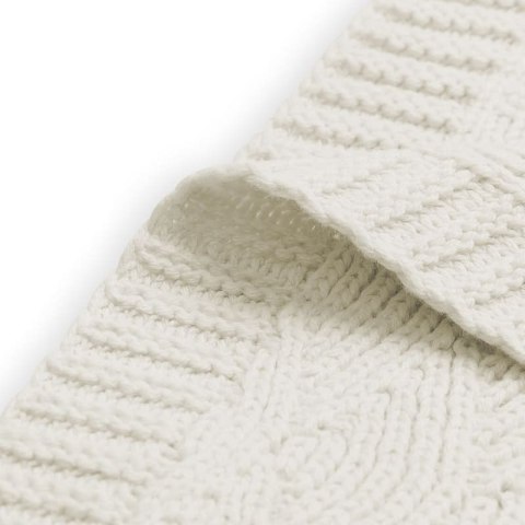 Jollein kocyk do wózka fotelika i kołyski tkany 100x75 cm RIVER KNIT Cream White Jollein kocyk do wózka fotelika i kołyski tkany 100x75 cm RIVER KNIT Cream White